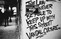 lyrical-minds:  “The law will never be able to keep up with this street vandal culture”