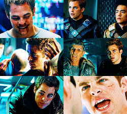 chuckhansensshasmoved-blog:   screencap meme → jim kirk   bruised &amp; battered, asked by carolmarcus.  