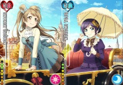 umisonodass:  Smile UR Kotori Minami and Cool UR Nozomi Tojo + Dancing set, stitched!