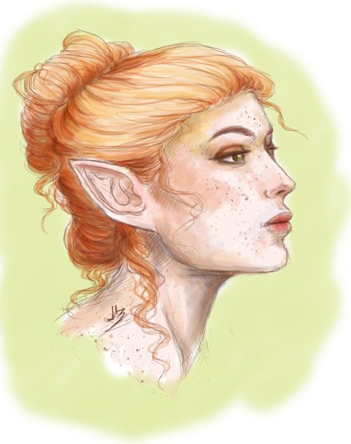 truesanguinesoul: NerdanelIt’s been three years since I drew her the first time.It was nice to