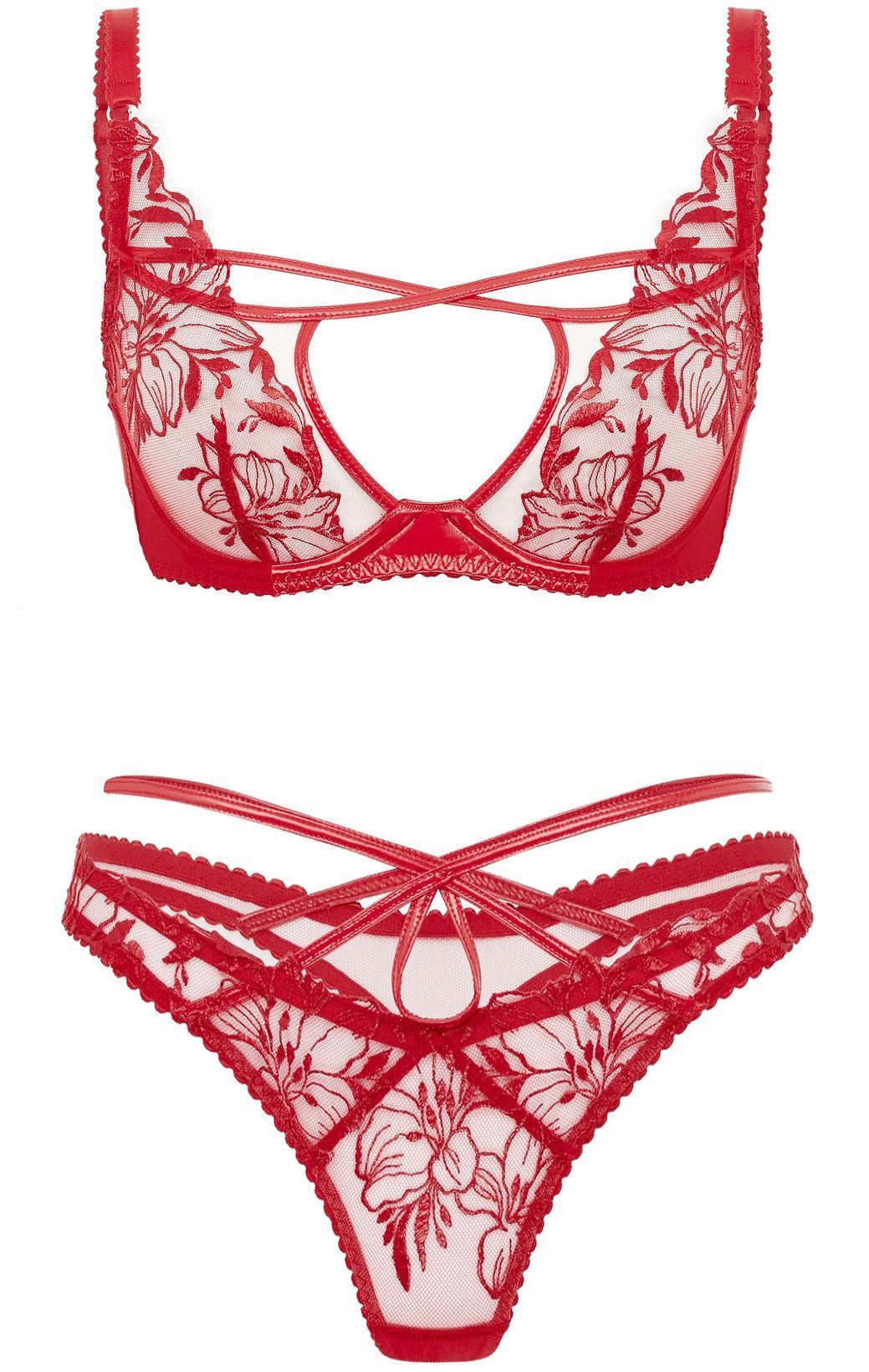 Modig Distraktion lektier MARTY SIMONE • LUXURY LINGERIE - Agent Provocateur | Ozella • in red  wet-look...