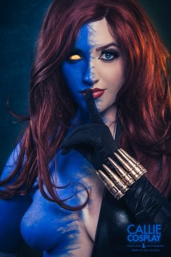 kamikame-cosplay:  Amazing job in this Mystique cosplay. Cosplayer Callie Cosplay. Artist Elia Lizcano- MUA and photo by David Love Photography.       