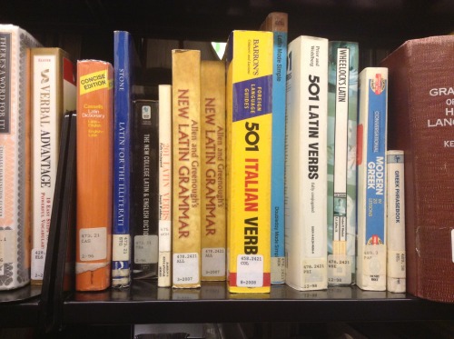 lana-loves-lingua-latina:interretialia:lana-loves-lingua-latina:look how small the latin section in 