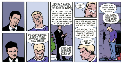 katyakatkate:  Hawkeye #6 (vol 4) What are you waiting for? Read this series.   Aww clint