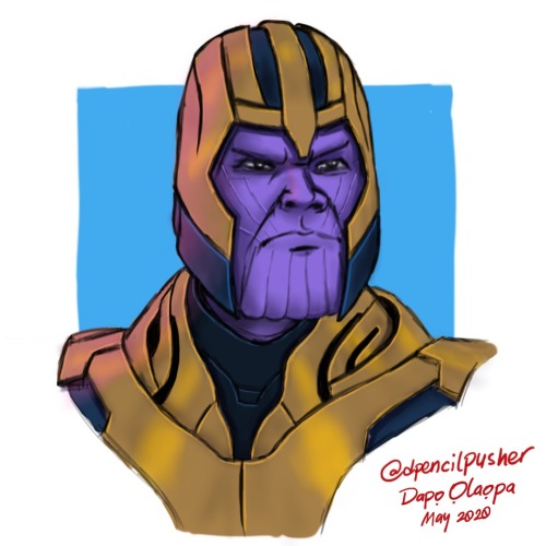 Thanos. The first illustration I’m finishing this year