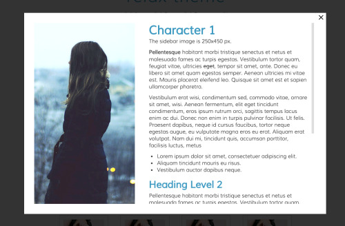 hendrixrph: hendrixrph presents: a character page theme #4: Relax I love how those minimalistic cha