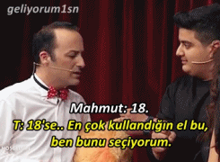 geliyorum1sn:  &ldquo;18’se.. en çok kullandığın el bu, ben bunu seçiyorum.&rdquo;