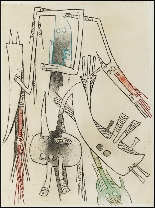 aymerydelamaisonfort: Wilfredo Lam, Le théâtre et les dieux, illustration for a lecture