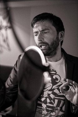 davidtennantontwitter:    New photos of David Tennant recording Carmilla in October 2015    