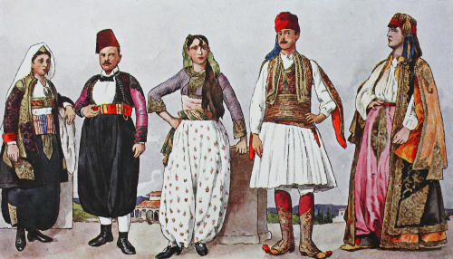 arbenia:Clothes in Albania around the 19th century.