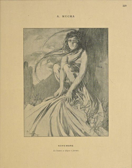 ericrobertnolan:“November,” Alfons Mucha, 1898