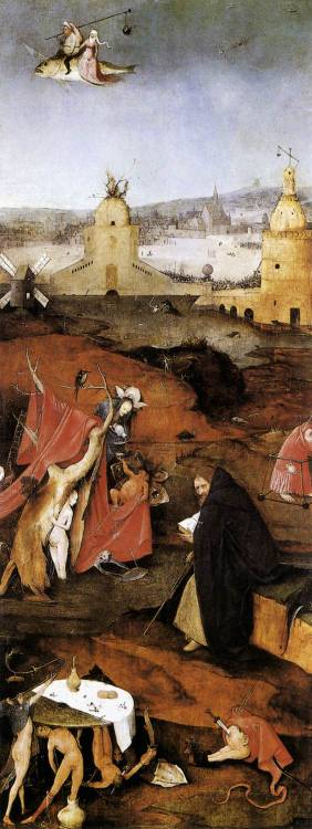 Triptych of Temptation of St Anthony (detail), 1506, Hieronymus BoschMedium: oil,panel