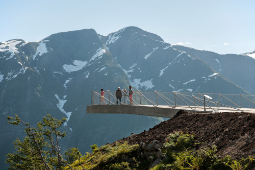 99percentinvisible:A triangular viewing platform perched on the edge of a Norwegian mountain, by Cod