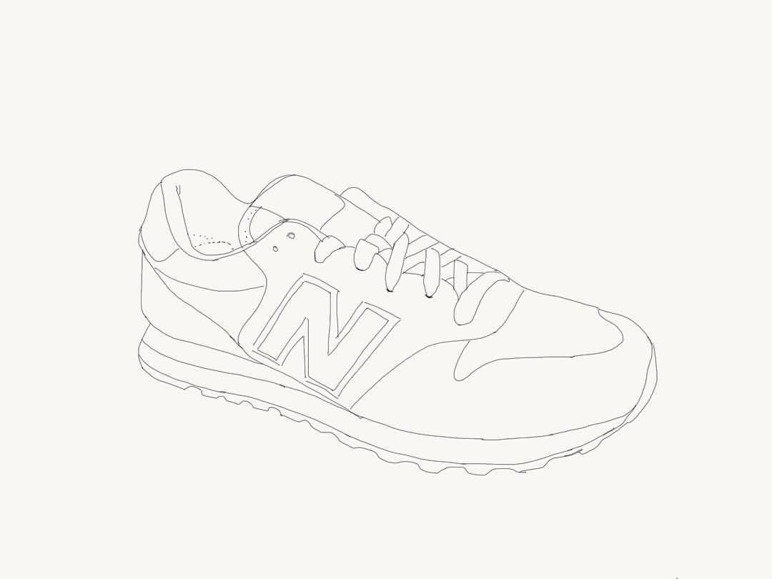 new balance shoes drawing