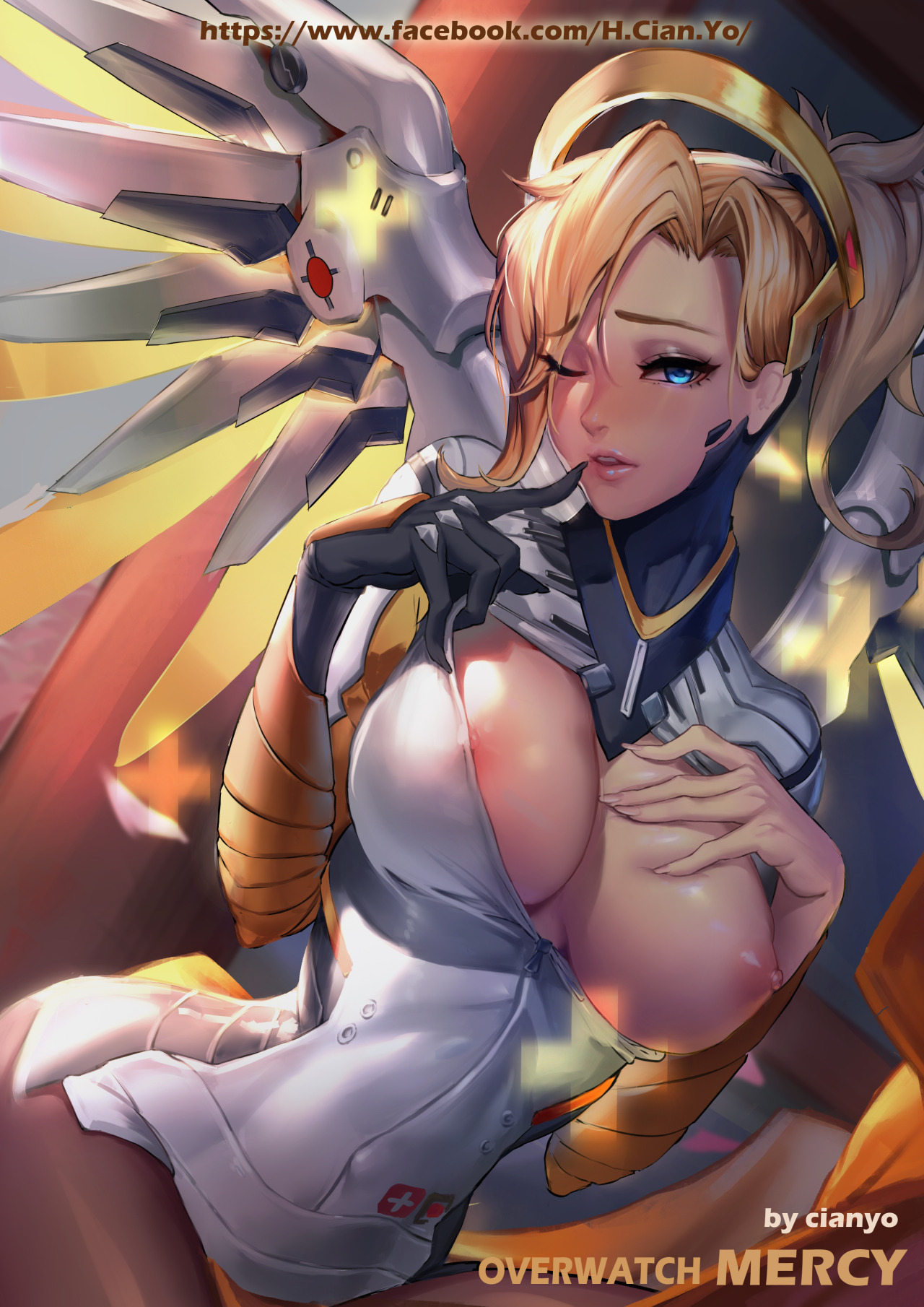 hentai-dreams-goddess:  “Hello again my Nurse!” Super fucking hot Overwatch hentai