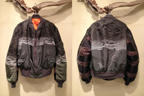 tokyo-fashion:Custom MA-1 bomber jackets by the Japanese fashion brand All Around.