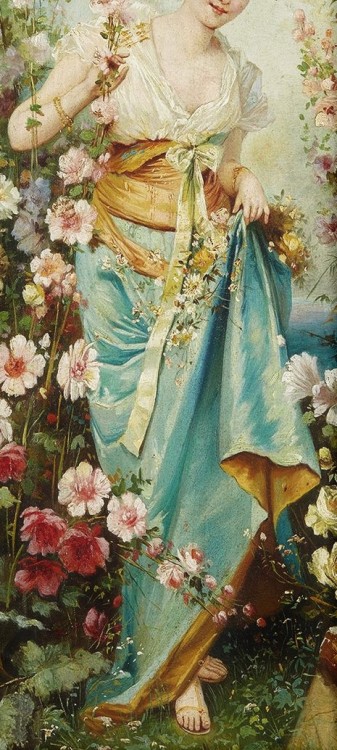 die-rosastrasse: ✿ Ladies among flowers ✿ Paintings by Wilhelm Menzler, Hans Zatzka &a