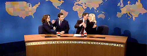 drunkknope:The best SNL Weekend Update team to ever grace television#I still haven&rsquo;t fully