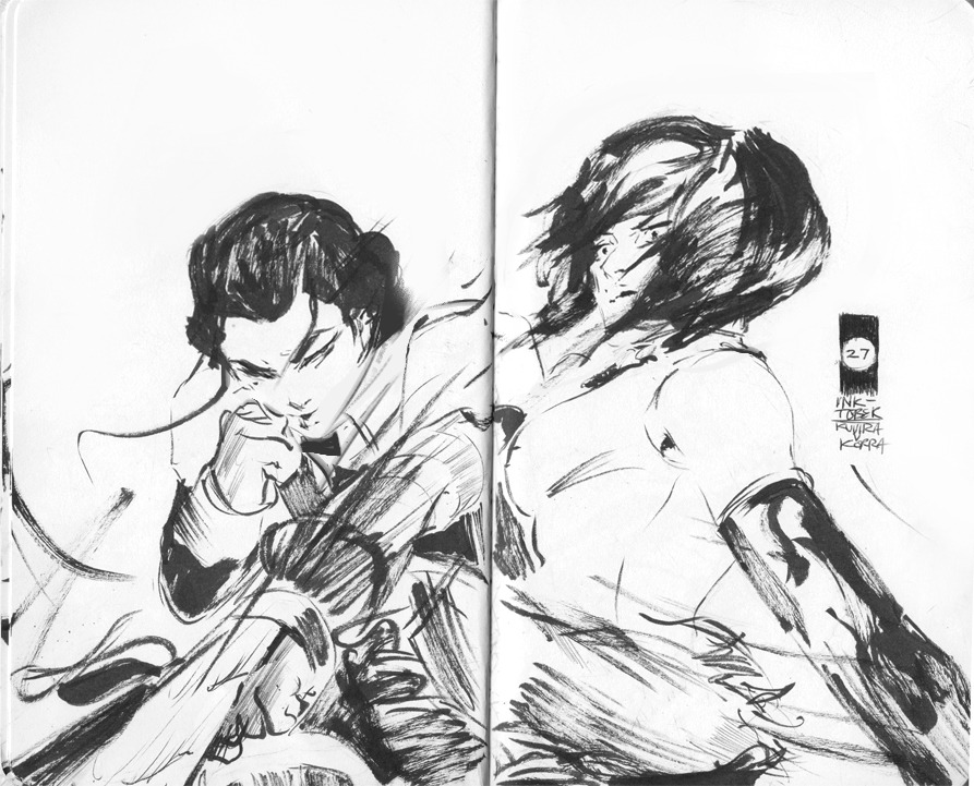 theartsmrr:  A couple more fave Legend of Korra inks I did for le Inktober 2015!