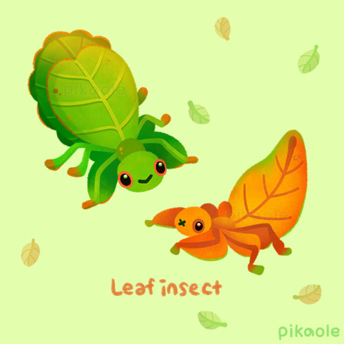 pikaole: Leaf mimics [ Patreon / shop / galaxy themes / insta ]