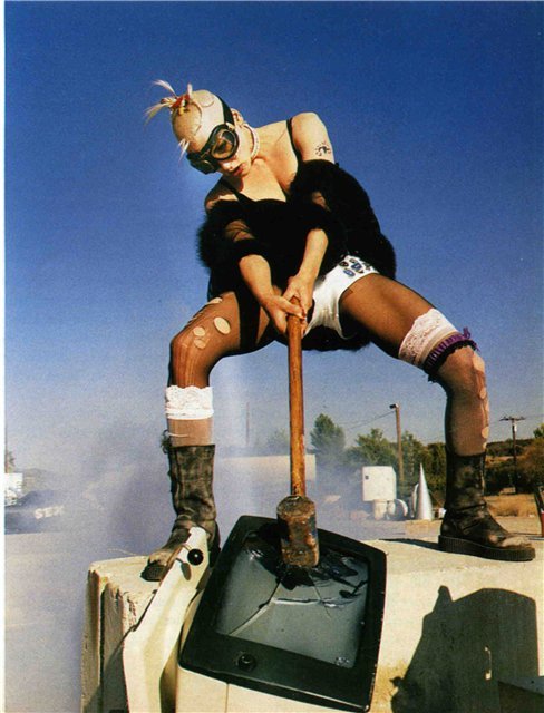 lesbeehive:Les Beehive - Lori Petty as Tank Girl photographed by David LaChapelle for The Face in 19