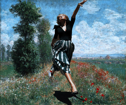 thedarkest-little-paradise: cellphonehippie: Taylor for Vogue (2019) x Claude Monet paintings Origin