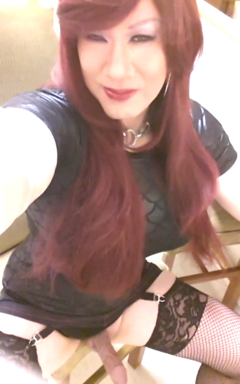 Janine always would flash me her cock. She loved to show me how hard she always was.