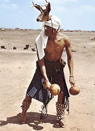 traditionalclothing:The deer dance performed by the Yaqui people of northwestern