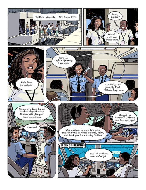 Responsibility Report 2016JetBlueI was asked by JetBlue to do a series of comics about the outreach 