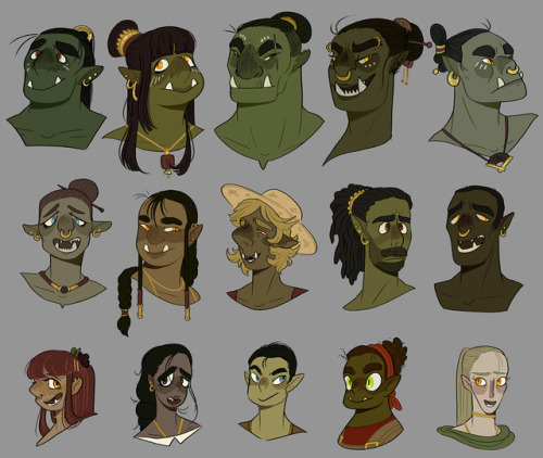 canadian-witch:Some orcs, half-orc half-humans, and some part orcs!! Orcs are one of my favourite ra