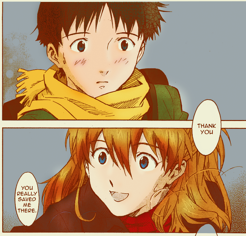 girls-are-weird:  Ikari Shinji &amp; Sohryu Asuka Langley: In Another Life|—-