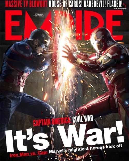 New Captain America: Civil War cover from Empire Magazine. So ready for his movie!!! #CaptainAmerica
