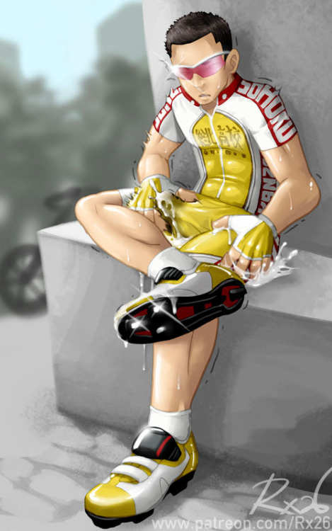 Kinjou Shingo from Yowamushi Pedal, feeling good in that tight-fitting cycling gears ;). A request f