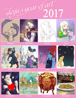 deijiidraws: This was the first year in a long time i actually managed to make something every month! Seriously, I feel like i have come a long way. Gotta try to exceed this next year.  It’s a bit much to link each of these pieces, so check my archives