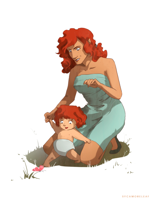 sycamoreleaf:Anybody asked for Nerdanel helping a curious baby Maedhros learn how to walk? Because t