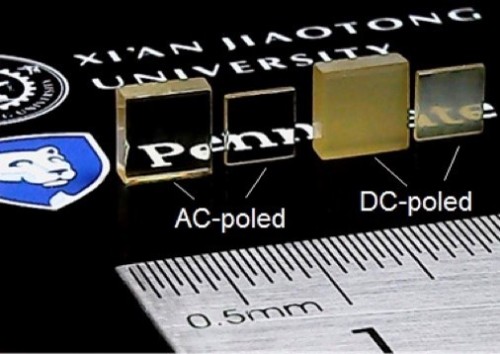 Transparency discovered in crystals with ultrahigh piezoelectricityUse of an AC rather than a DC ele