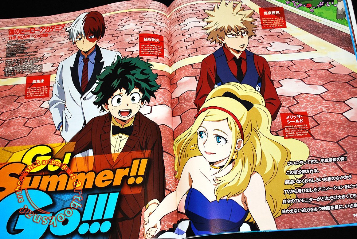 honyakukanomangen:  BnHA illustrations from the August issues of Newtype, Otomedia