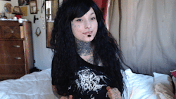 Alaskamoon666:  Dark Throne And Titties This Afternoon. Hail Satan. Black Metal Hot