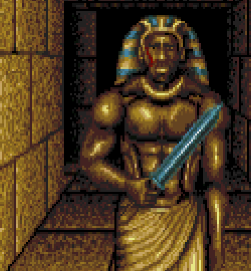 cerastes:iamoutofideas:obscurevideogames:sword fight - Waxworks (Horrorsoft - Amiga - 1992)gory firs