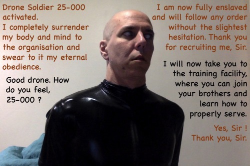 Trying Some Hypnosis Photo Manipulation Serie, Brainwashing Into A Bald Drone Soldier. Tell Me What You