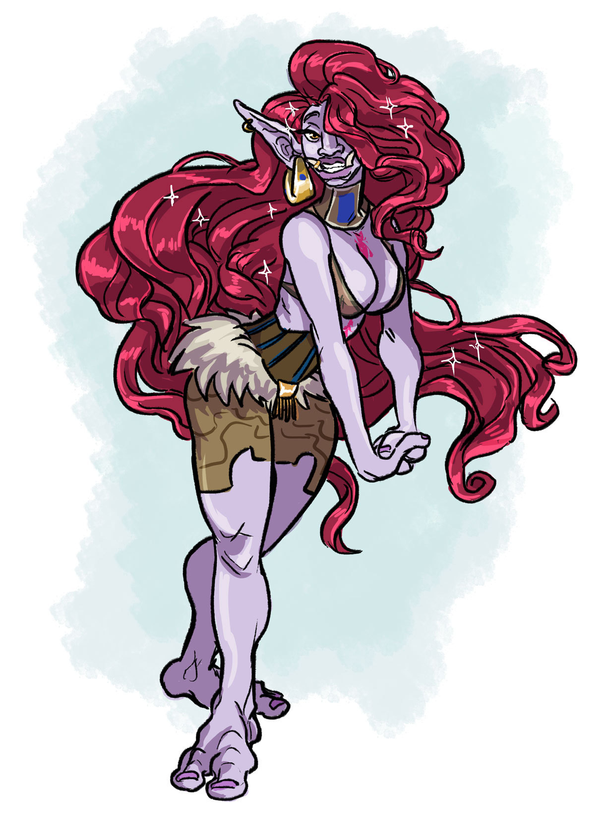 buttart:a beautiful goil for @elf-lock &lt;333