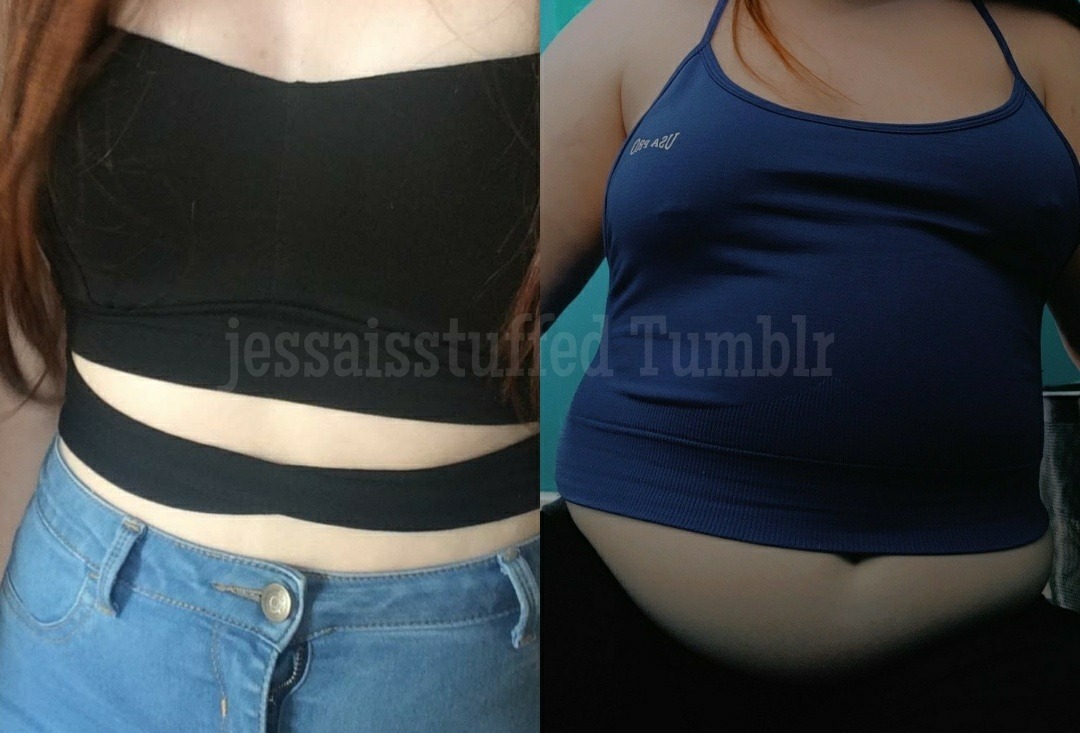fattenupsage:Wanna see more comparisons from before and after my huge weight gain? I’m dropping a comparison set in an hour and a half with 9 different comparison photos like the one pictured! You guys are making me BALLOON. And I love every second