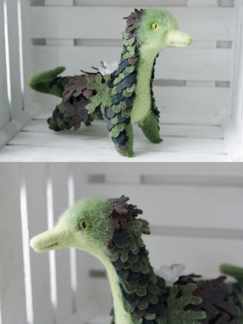 Porn photo sosuperawesome: Needle Felted Dragons, by
