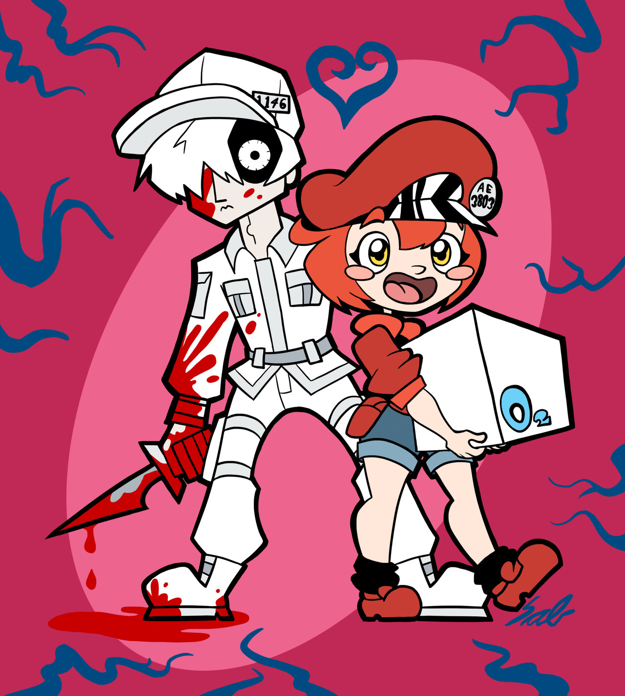 goneco-art:
“ah yes! my new favorite anime with my favorite cells
precious delivery girl cinnamon bun~
and murder husband~
my favorites!
”