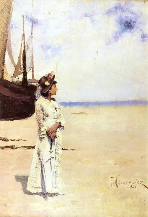 Woman on a beach by Teodor Axentowicz, c. 1910