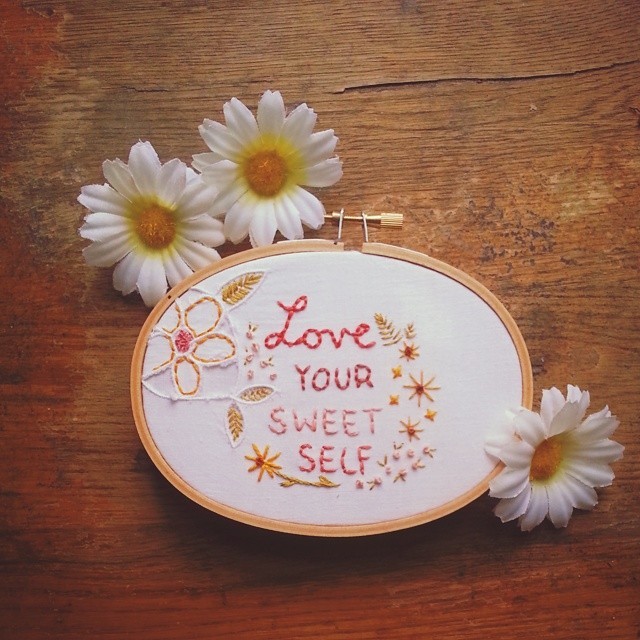 milklake:
“ “Love your sweet self.” New embroidery for sale! 25.00 + shipping. Message for details of you are interested. ♡♡♡
”