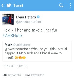 xanderthesalamanderx:  Evan Peters on twitter