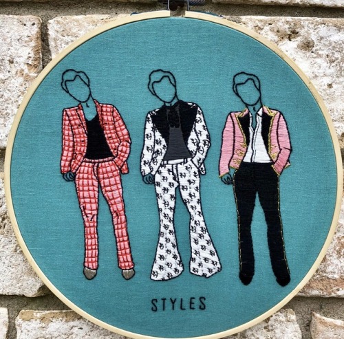 Here is my 9” Harry Styles World Tour Suits embroidery. These are the suits Harry wore in Stockholm,