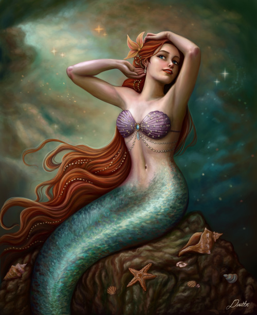  A fun painting that I did of my favorite fictional mermaid from my childhood! It was meant to be a 