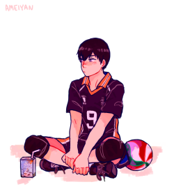 ameiyan:  Kageyama on a break 